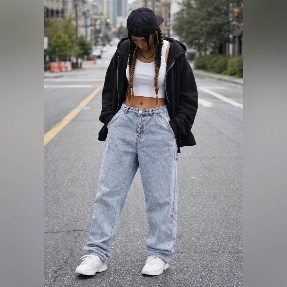 S.O.N.G. (Style of New Generation) carpenter-style boyfriend jeans